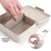 Beige brooddoos diertjes - Lunch box tiny farm sand